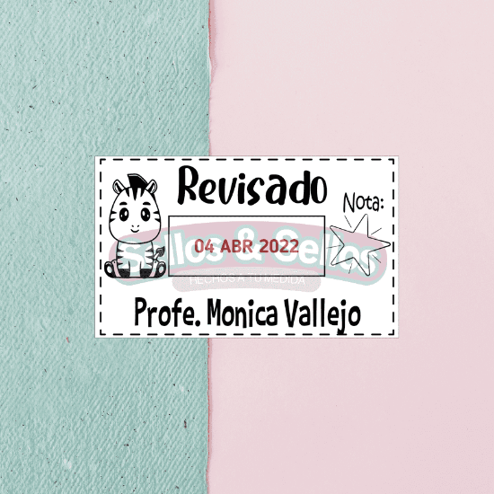 Personaliza tus documentos con estilo: sello de madera para profesor en español. - Sellos y Sellos 