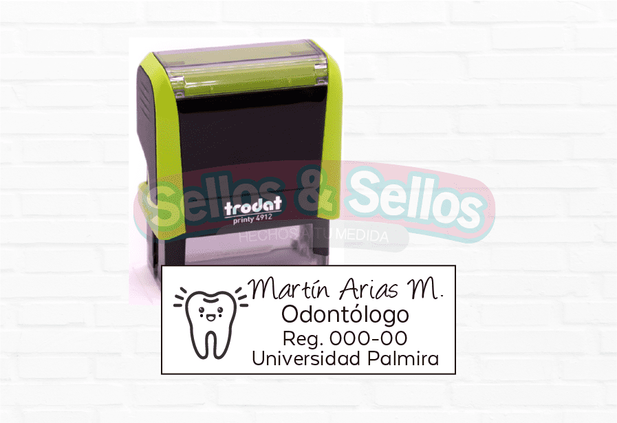 Personalización Profesional: Sellos Trodat 4912 para Odontólogos- Sellos y Sellos 