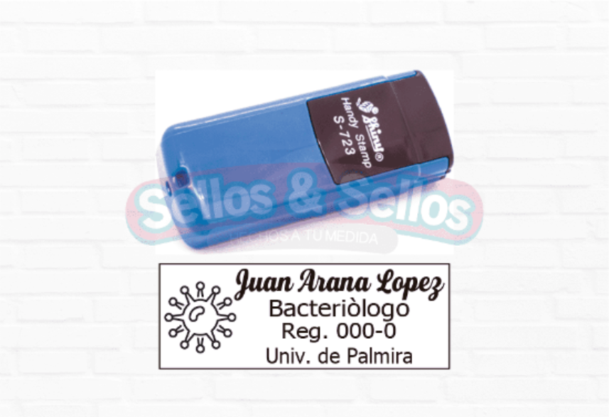 Marca tu Presencia en Bacteriología: Sellos Shiny 723 para Profesionales de la Saludm - Sellos y Sellos 