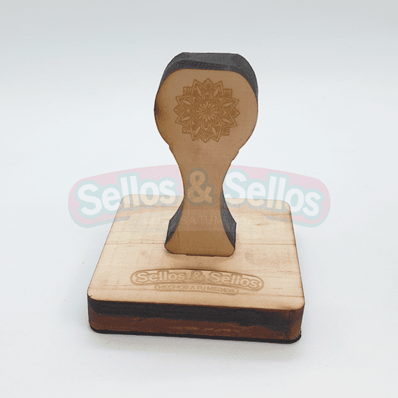 Sello de Madera 7x7 cm - Sellos y Sellos 