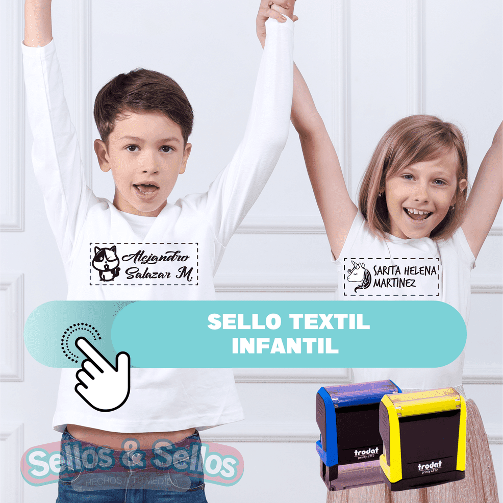 Sello textil infantil - Sellos y Sellos 