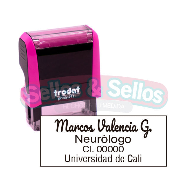 Trodat 4911: Sello Esencial para Neurologos - Personalizado- Sellos y Sellos 