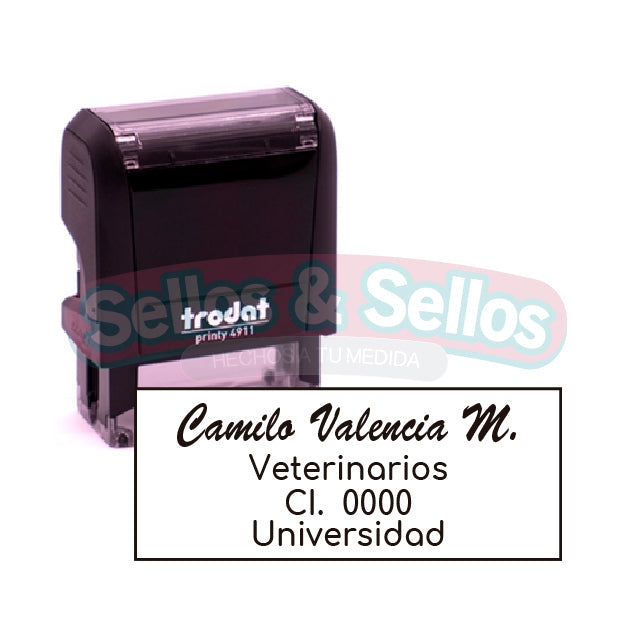 Sello Trodat 4911: Personalización Profesional para Veterinarios - Sellos y Sellos 