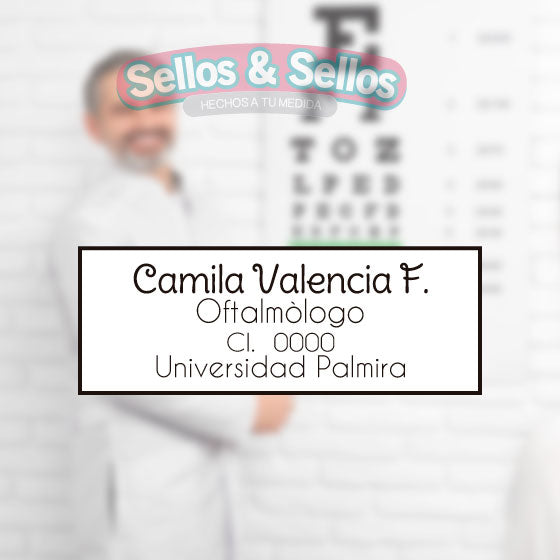 Marca tus documentos médicos con precisión: sello personalizado para oftalmólogos Shiny 722 - Sellos y Sellos