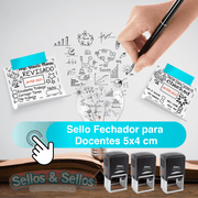 Sello Fechador para Docentes Revisado 5x4 cm - Sellos y Sellos
