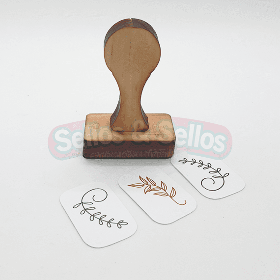 Sello De Madera Con Diseño – Perfecto Para Manualidades, Scrapbooking Y Decoración (Hecho En Francia)