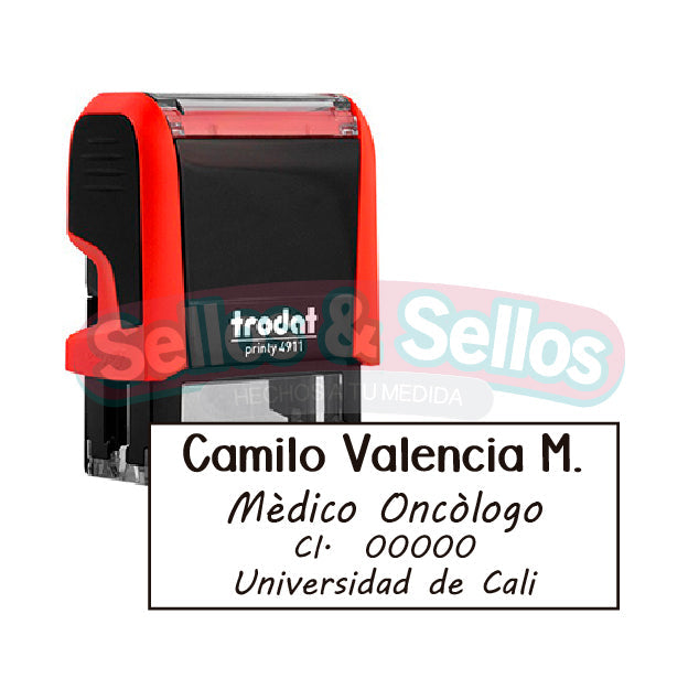 Sello Trodat 4911: Impulsa tu Marca como Oncólogo con Personalización - Sellos y Sellos 